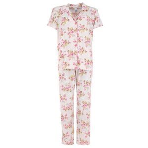 Gabriella Women's Floral Notched Collar Picot Pajama Set